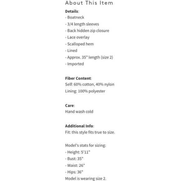 Eliza J 3/4 Length Sleeve Lace Shift Dress Coral Pink Boat Neck Size 6 - Picture 2 of 8